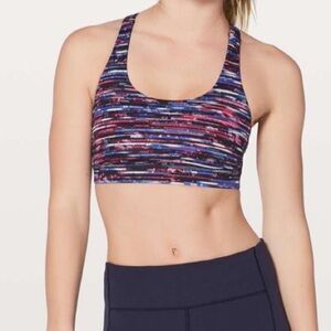 Lululemon Energy Bra in Hinshu Alpine White- size 6